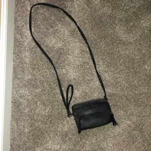 Thread black small wallet purse strap